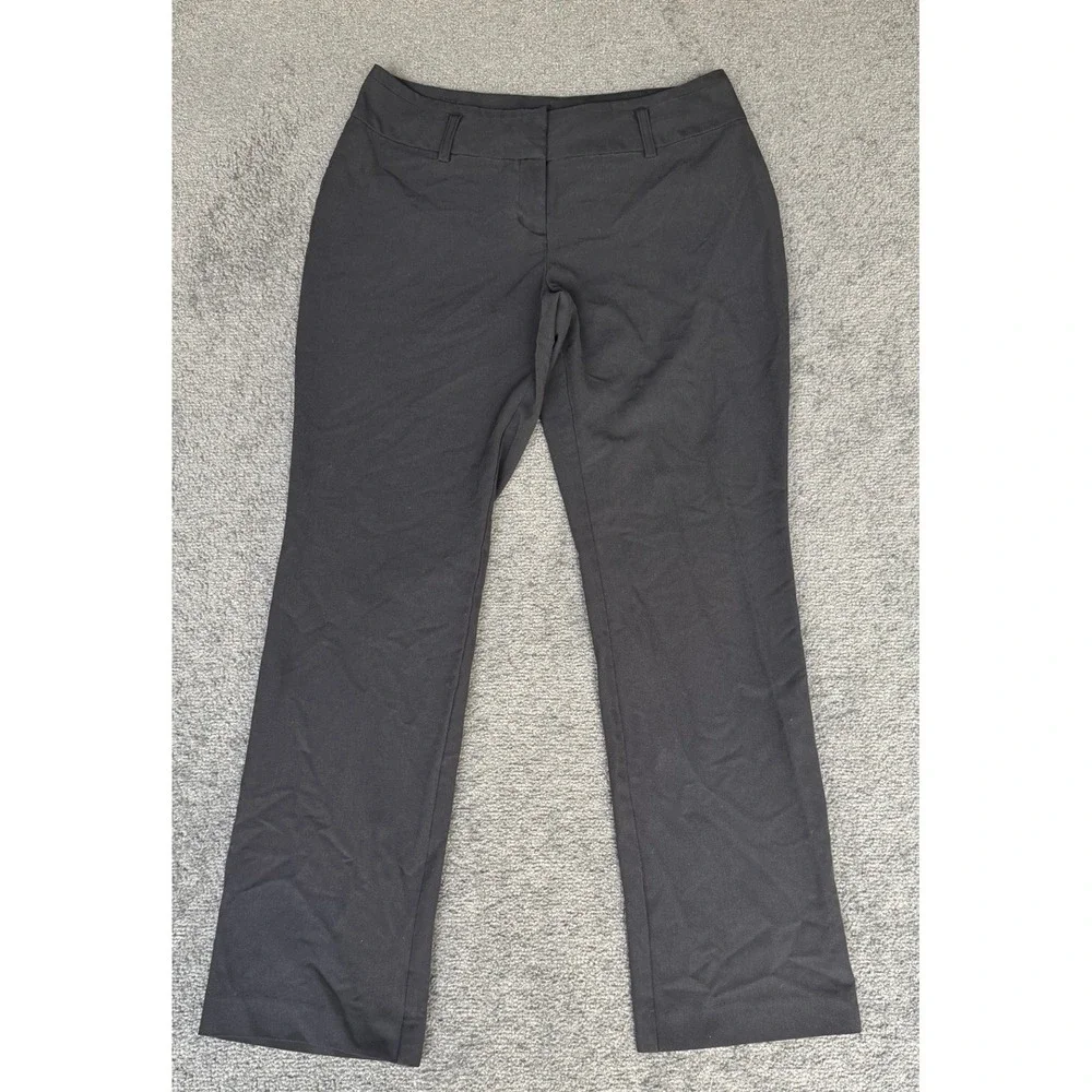 Worthington Womens Black Straight Leg Dress Pants Size 8 Career Professional